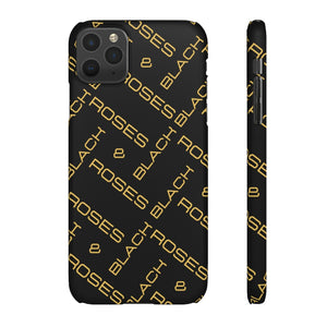 Open image in slideshow, Black and Roses Pattern iPhone Rigid Case - Black and Roses London
