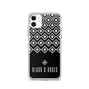 Open image in slideshow, B&amp;R Mosaic iPhone Case - Black and Roses London
