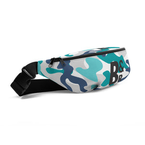 B&R Camo Blue Belt Bag - Black and Roses London